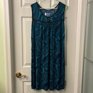 Blue Paisley Sundress or Swim CoverUp